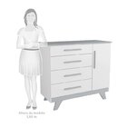 Quarto De Bebê Com Cômoda 1 Porta 4 Gavetas E Berço Com Capit