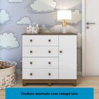 Quarto De Bebê Com Cômoda 1 Porta 4 Gavetas E Berço Mini Cama