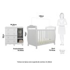 Quarto De Bebê Com Cômoda 1 Porta E Berço Minicama 100% Mdf N