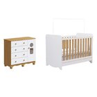 Quarto De Bebê Com Cômoda 1 Porta Janelada 4 Gavetas E Berço