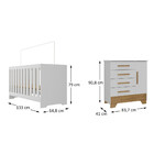 Quarto De Bebê Com Cômoda 4 Gavetas 1 Porta E Berço 3 Em 1 Ca
