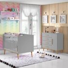 Quarto De Bebê Com Cômoda 4 Gavetas 1 Porta E Berço Ludmila C