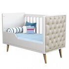 Quarto De Bebê Com Cômoda 4 Gavetas E Berço Com Capitone Lore