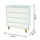 Quarto De Bebê Com Cômoda 4 Gavetas E Berço Com Capitone Lore