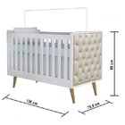 Quarto De Bebê Com Cômoda 4 Gavetas E Berço Com Capitone Lore