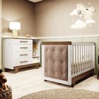 Quarto De Bebê Com Cômoda E Berço Com Capitonê Retrô Jolie Br