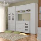 Quarto De Bebê Com Cômoda E Guarda Roupa 100% Mdf Branco Eloí