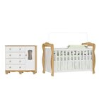 Quarto De Bebê Com Cômoda Janelada E Berço Minicama 100% Mdf