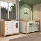 Quarto De Bebê Com Cômoda Janelada E Berço Minicama 100% Mdf