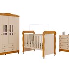 Quarto De Bebê Com Guarda-roupa,cômoda E Berço Mini Cama Arie