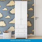 Quarto De Bebê Com Guarda Roupa 2 Portas 3 Gavetas E Berço Mi