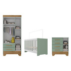 Quarto De Bebê Com Guarda Roupa 3 Porta 2 Gavetas Cômoda 4 Ga