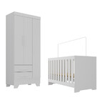 Quarto De Bebê Com Guarda Roupa 3 Portas 2 Gavetas Berço 3 Em