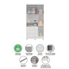 Quarto De Bebê Com Guarda Roupa 3 Portas Com Janelas E Berço