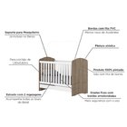 Quarto De Bebê Com Guarda-roupa 3 Portas Cômoda E Berço 3 Em