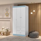 Quarto De Bebê Com Guarda-roupa 3 Portas Cômodas 3 Gavetas E