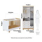 Quarto De Bebê Com Guarda-roupa 3 Portas E Berço 4 Em 1 Minic
