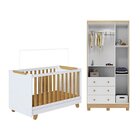 Quarto De Bebê Com Guarda-roupa 3 Portas E Berço 4 Em 1 Minic