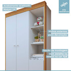 Quarto De Bebê Com Guarda Roupa 3 Portas E Cômoda Mdf Lia Tig