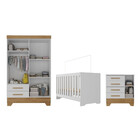 Quarto De Bebê Com Guarda Roupa 4 Portas 2 Gavetas Cômoda 4 G