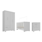 Quarto De Bebê Com Guarda Roupa 4 Portas 2 Gavetas Cômoda 4 G