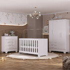 Quarto De Bebê Com Guarda Roupa 4 Portas 2 Gavetas Cômoda 4 G