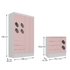 Quarto De Bebê Com Guarda Roupa 4 Portas 3 Gavetas E Cômoda 4