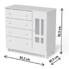 Quarto De Bebê Com Guarda Roupa 4 Portas, Cômoda Fraldário E
