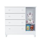 Quarto De Bebê Com Guarda Roupa 4 Portas, Cômoda Fraldário E