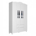 Quarto De Bebê Com Guarda Roupa 4 Portas, Cômoda Fraldário E