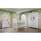 Quarto De Bebê Com Guarda-roupa 4 Portas Cômoda Fraldário E B