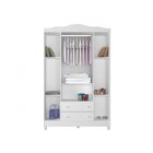 Quarto De Bebê Com Guarda-roupa 4 Portas Cômoda Fraldário E B