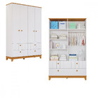 Quarto De Bebê Com Guarda Roupa Berço E Colchão Liza Permobili