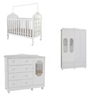 Quarto De Bebê Com Guarda Roupa Cômoda Com Janelas E Berço Co