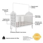 Quarto De Bebê Com Guarda-roupa Cômoda E Berço Com Capitonê 1