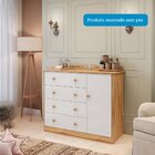 Quarto De Bebê Com Guarda-roupa Cômoda E Berço Com Capitonê 1