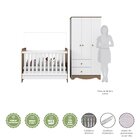 Quarto De Bebê Com Guarda Roupa E Berço Americano 3 Em 1 Piru