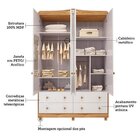 Quarto De Bebê Com Guarda-roupa E Cômoda Janelados 100% Mdf M