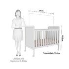 Quarto De Bebê Com Guarda-roupa Janelado E Berço 100% Mdf Mat