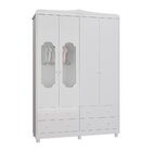 Quarto De Bebê Com Guarda-roupa Janelado E Berço 100% Mdf Mat