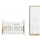Quarto De Bebê Com Guarda Roupa Smim New 2 Portas E Berço Uli