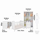 Quarto De Bebê Com Guarda-roupas 4 Portas Janeladas Cômoda E