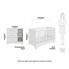 Quarto De Bebê Cômoda 1 Porta Com Janela E Berço Minicama 100