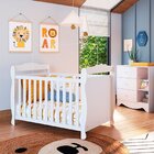 Quarto De Bebê Cômoda 1 Porta Janelada Losango E Berço Cocada