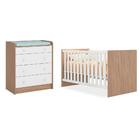 Quarto De Bebê Cômoda 2523 E Berço Mini Cama 1344 Doce Sonho