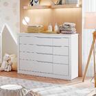 Quarto De Bebê Cômoda Cleo 5 Gavetas Com Porta Berço Mini Cam