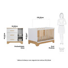 Quarto De Bebê Cômoda Com Janela E Berço 3 Em 1 100 Mdf Popy