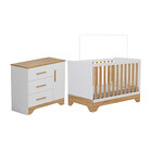 Quarto De Bebê Cômoda E Berço 3 Em 1 100 Mdf Popy Móveis Pero