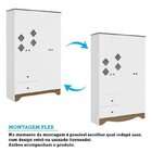 Quarto De Bebê Cômoda Guarda Roupa Com Janelas Losango E Berç