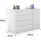 Quarto De Bebê Cômoda Helena E Berço Doce Sonho Com Colchão B